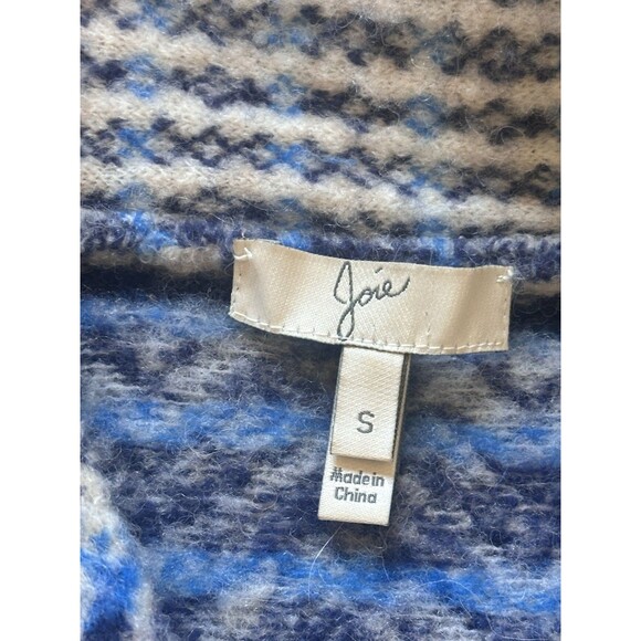 Joie Women Size S Radegonde Alpaca Wool Fair Isle Cardigan Cozy Fall Winter - Picture 8 of 9